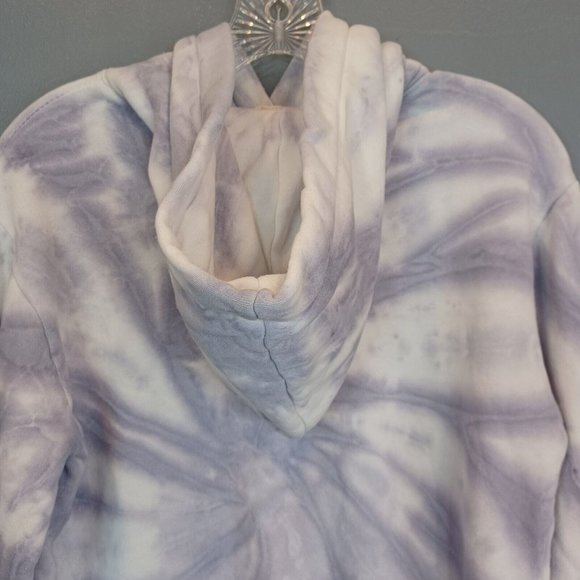 Urban Nation WMNS Sz XS Fleece Tie-dye Multi Marble Hooded Sweatshirt, Athletic - Picture 7 of 14